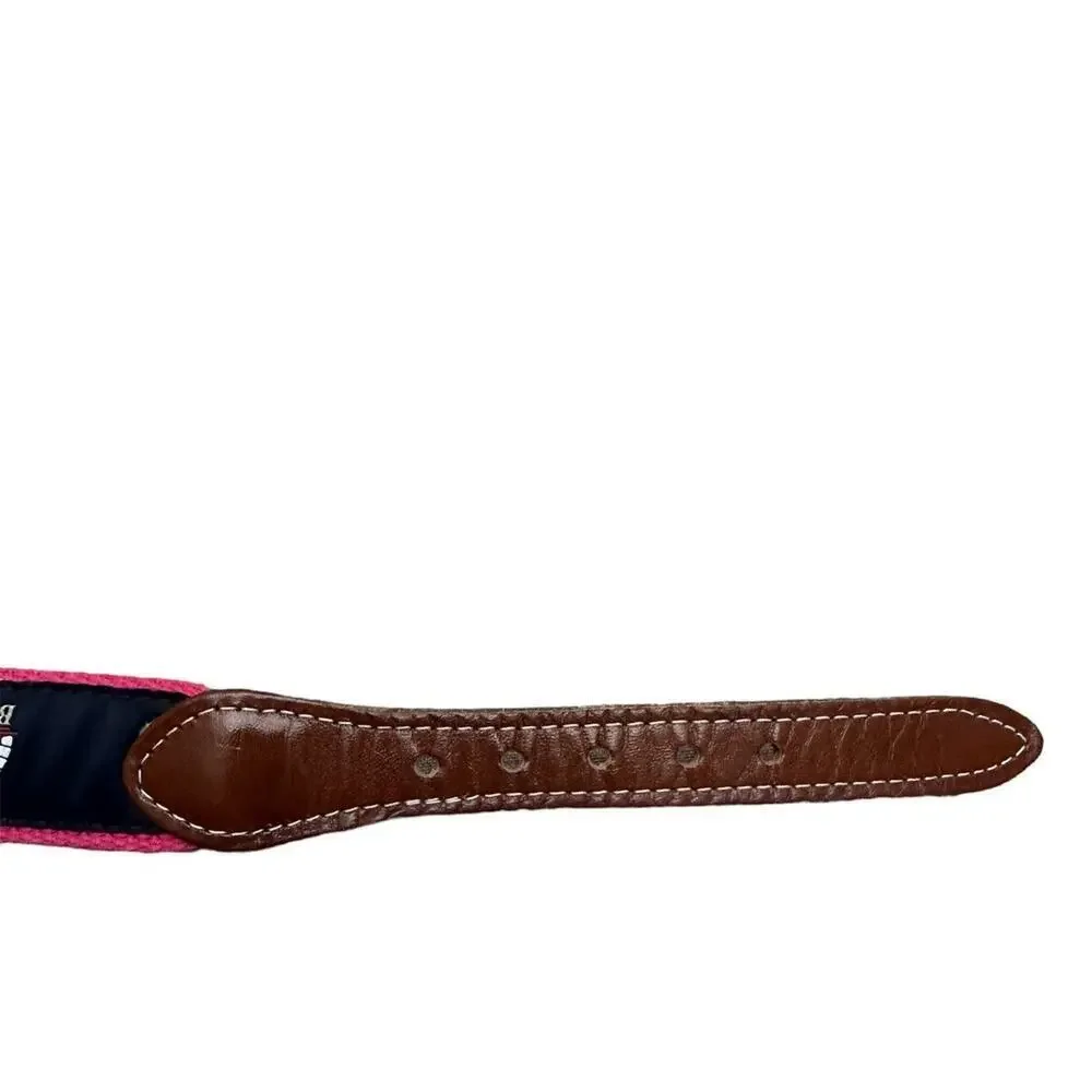 BULLE ROCK Golf Belt Men’s Size 34 Leather Backed Ribbon Style Casual Belt MD